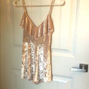 Urban outfitters Pink velour romper